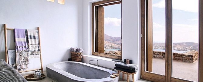 baño con vistas