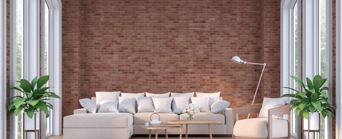 Salons amb maó vist