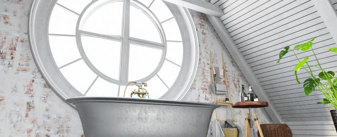 Ideas de baños gris y blanco