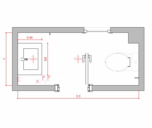 Plano Baño Industrial