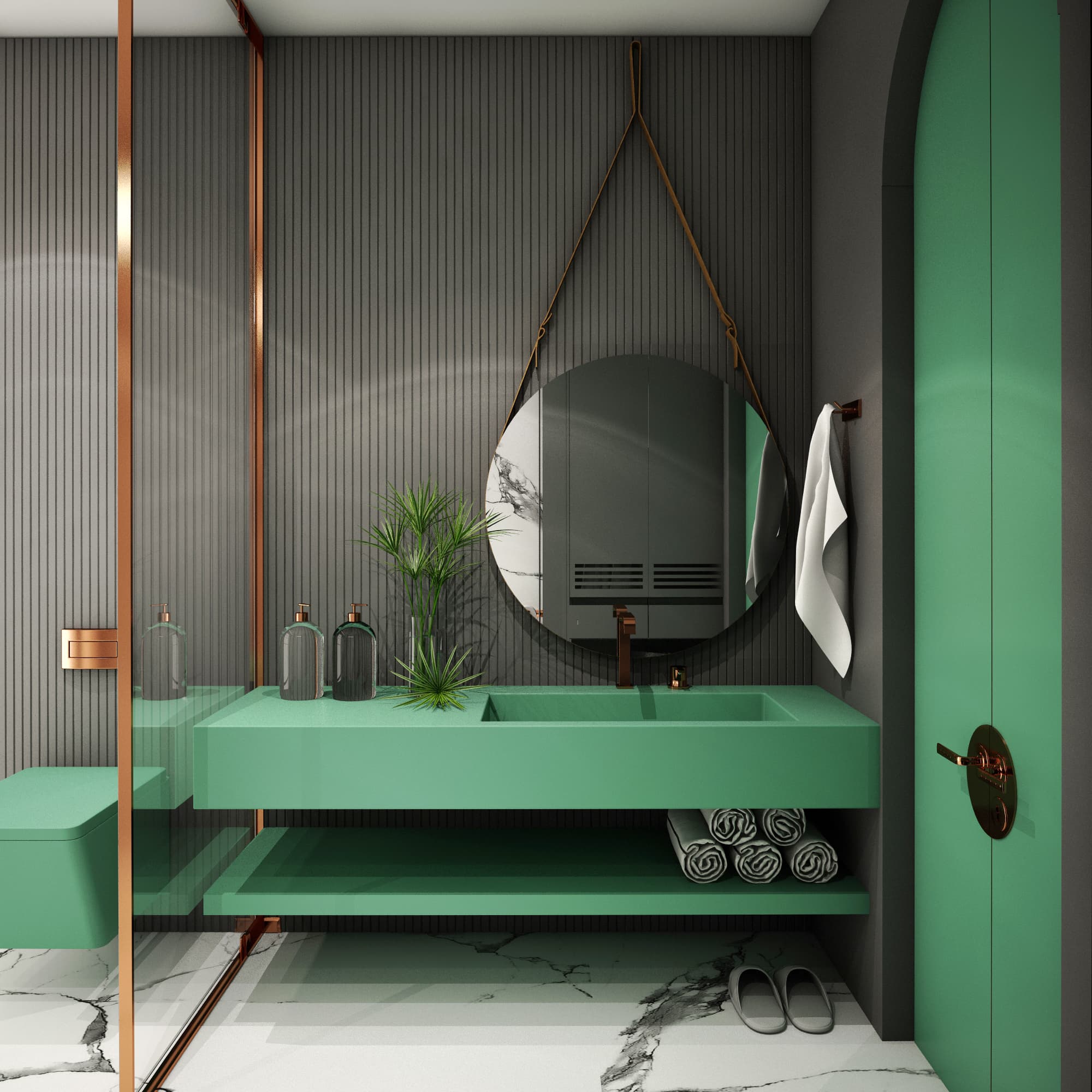 banos-verde (5) Tendencias para reformar tu cocina