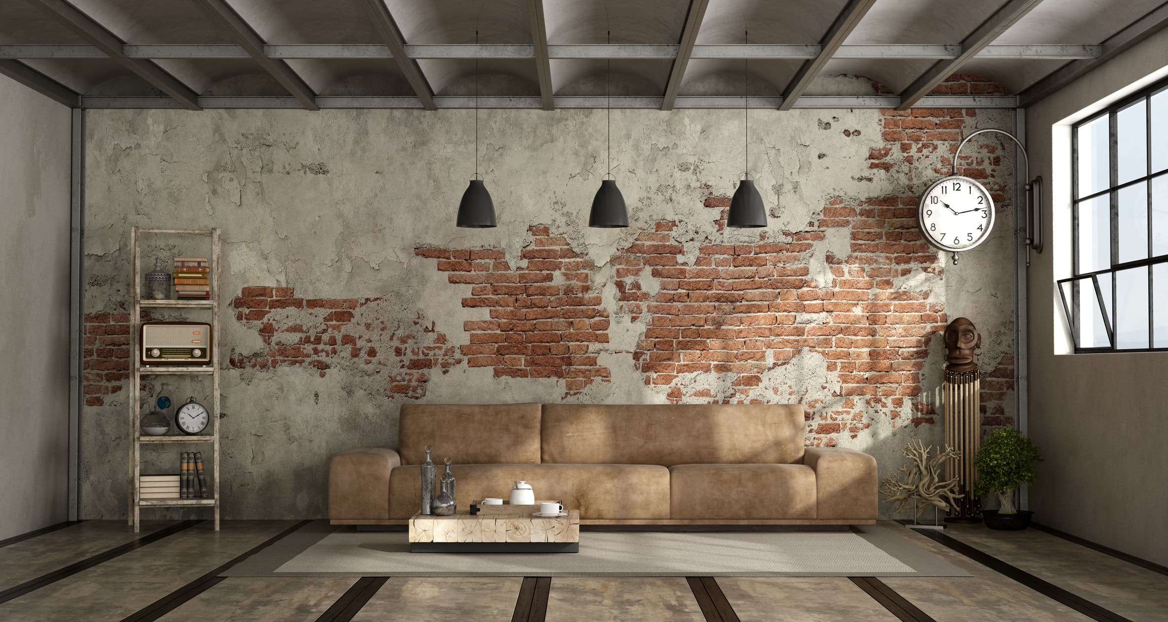 Inspiración: decoración industrial para el salón