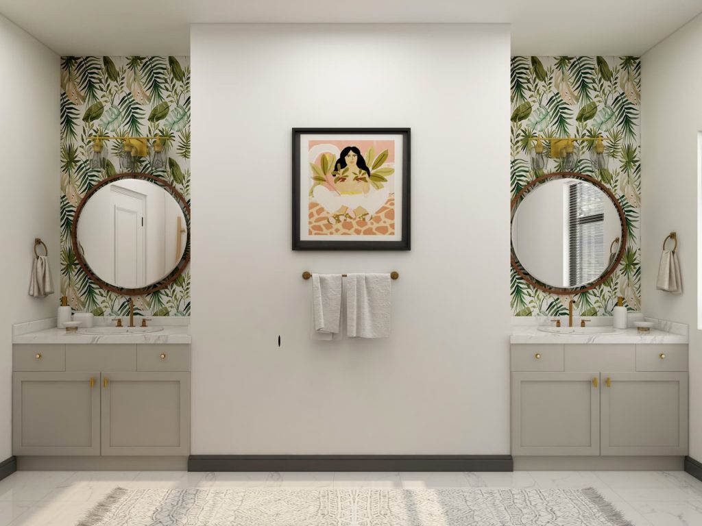 Papel pintado para el baño